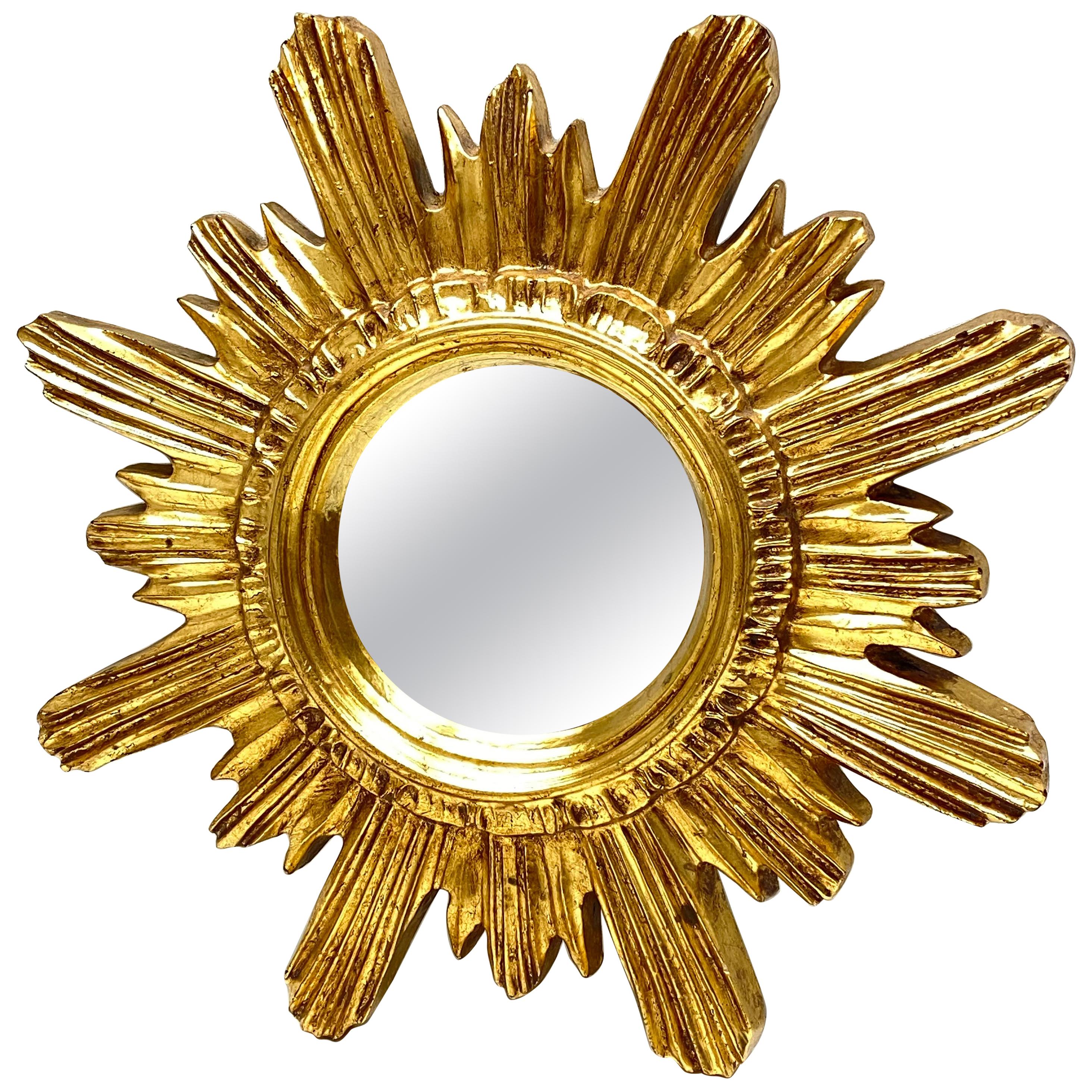 Sunburst Starburst Mirror, French, France, circa 1980s