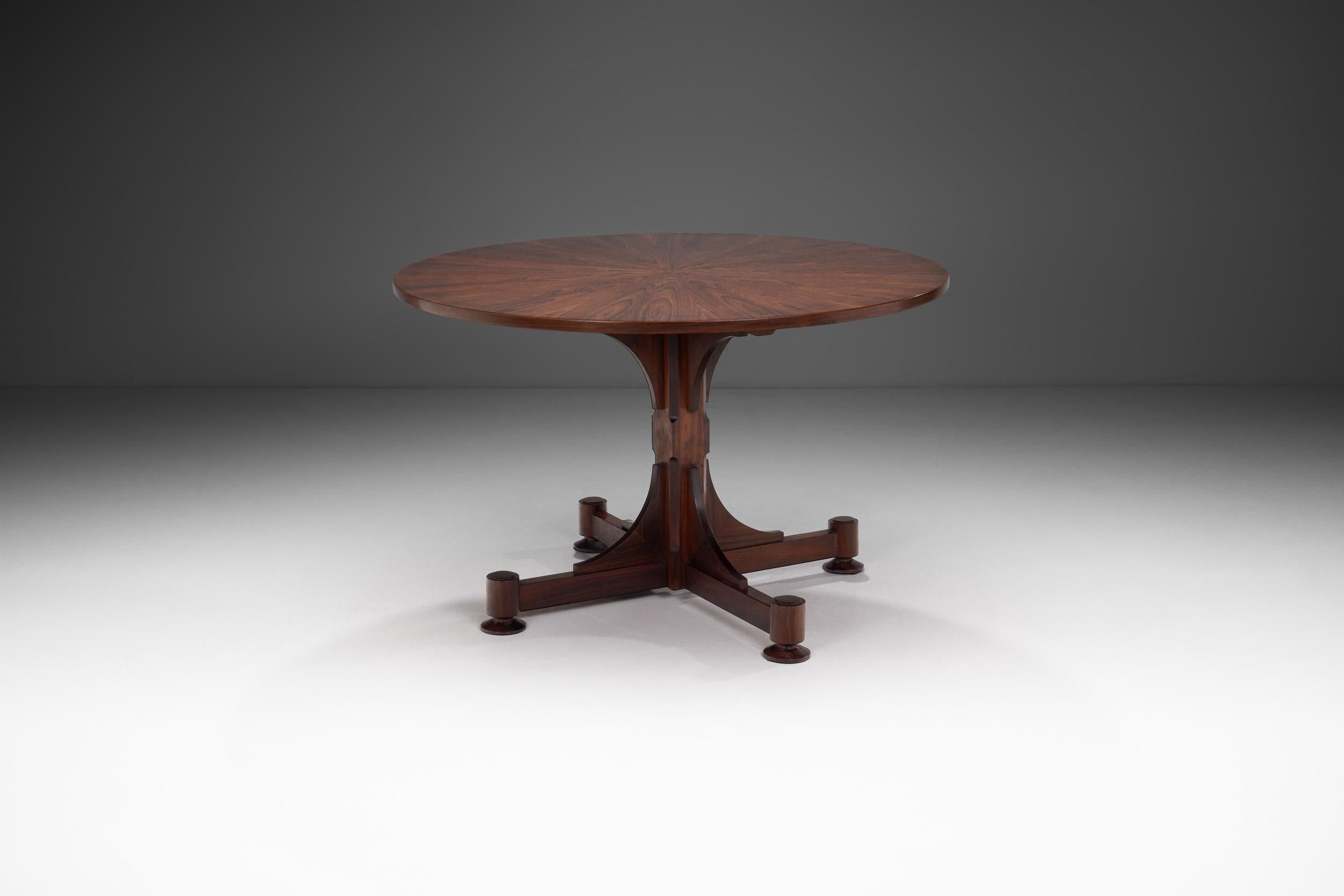 Mid-Century Modern Table à manger Sunburst de Gianni Moscatelli pour ARREDOFORM, Italie, vers 1965 en vente