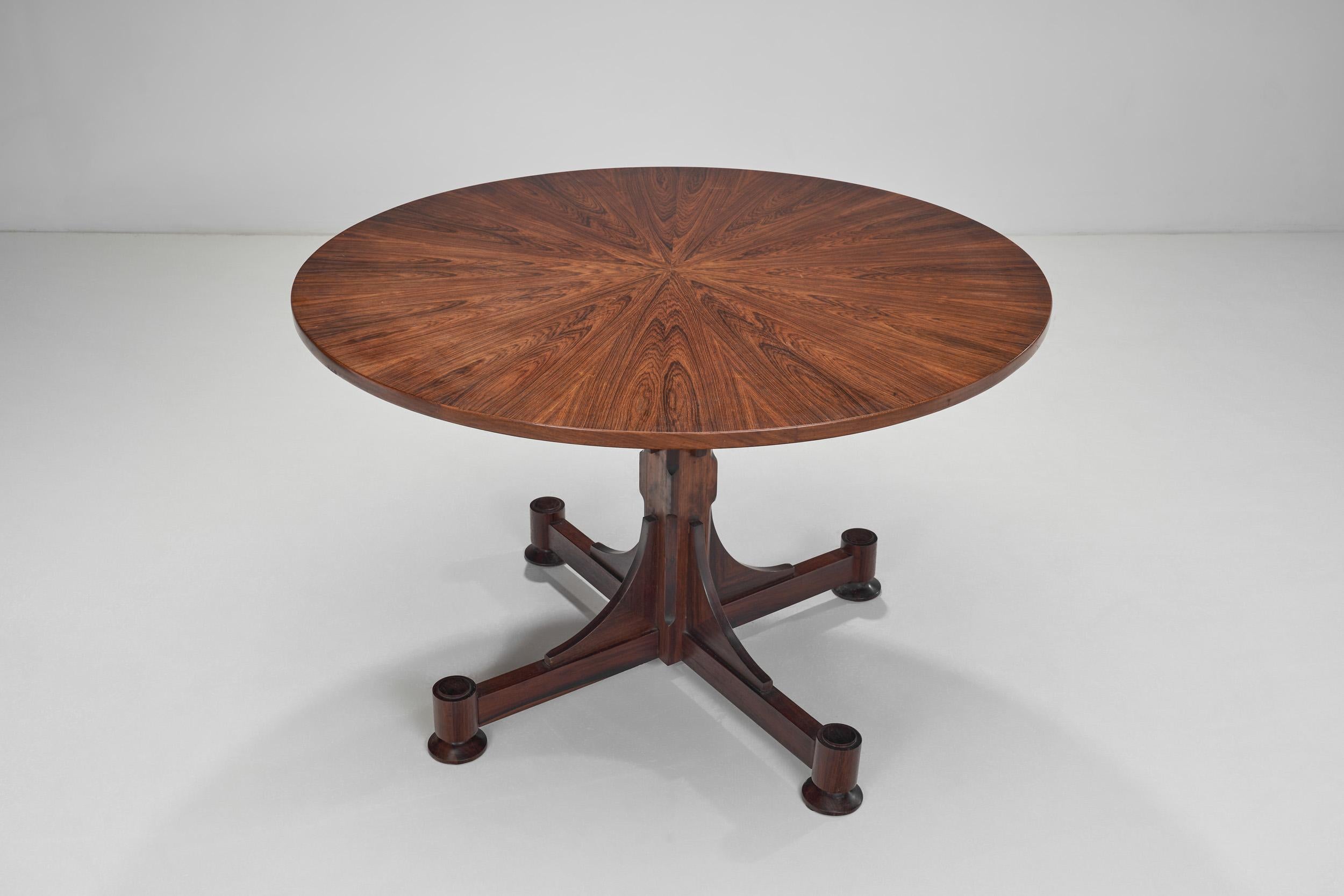Mid-20th Century Sunburst Top Dining Table by Gianni Moscatelli for ARREDOFORM, Italy ca 1965