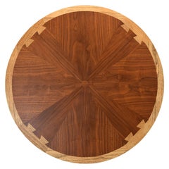 Sunburst Walnut Coffee Table with Dove Tail