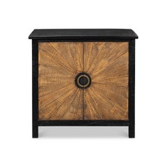 Sunburst Wood Cabinet
