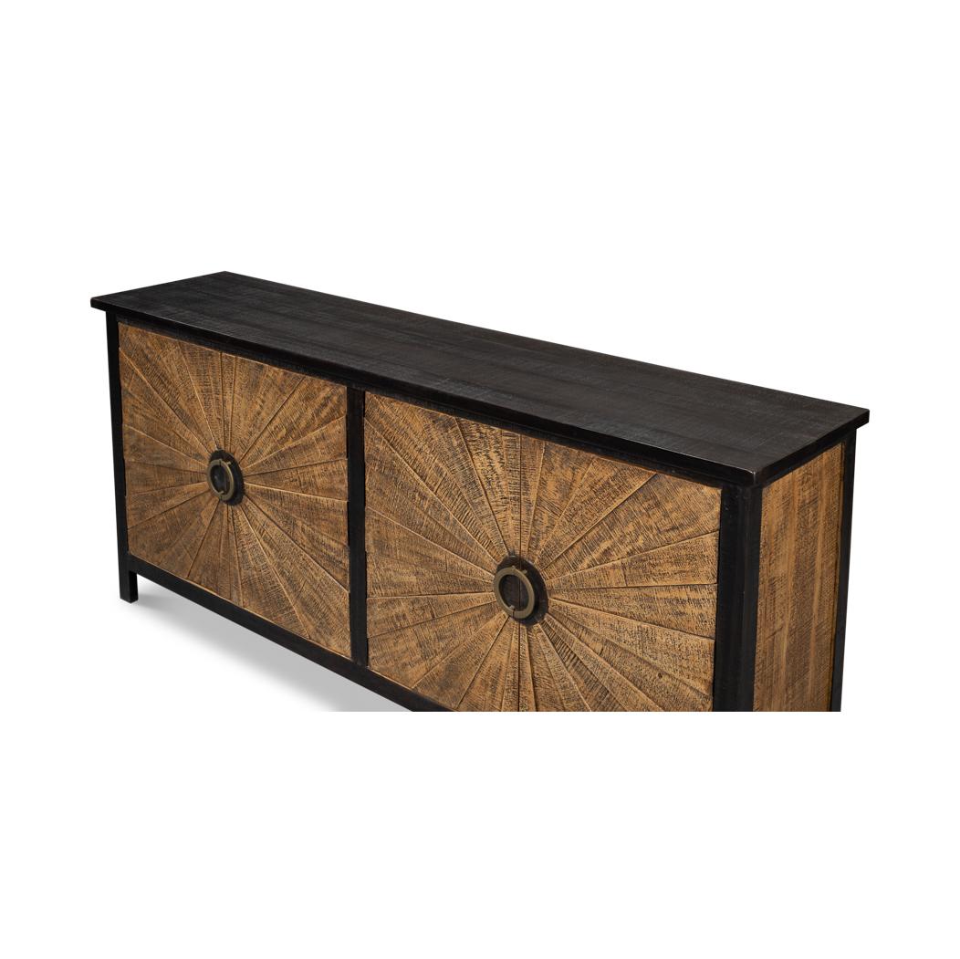 Asiatique Enfilade Sunburst en vente