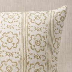 Sunda Hand Blocked Print Pillow in Neutral 16 x 16 "