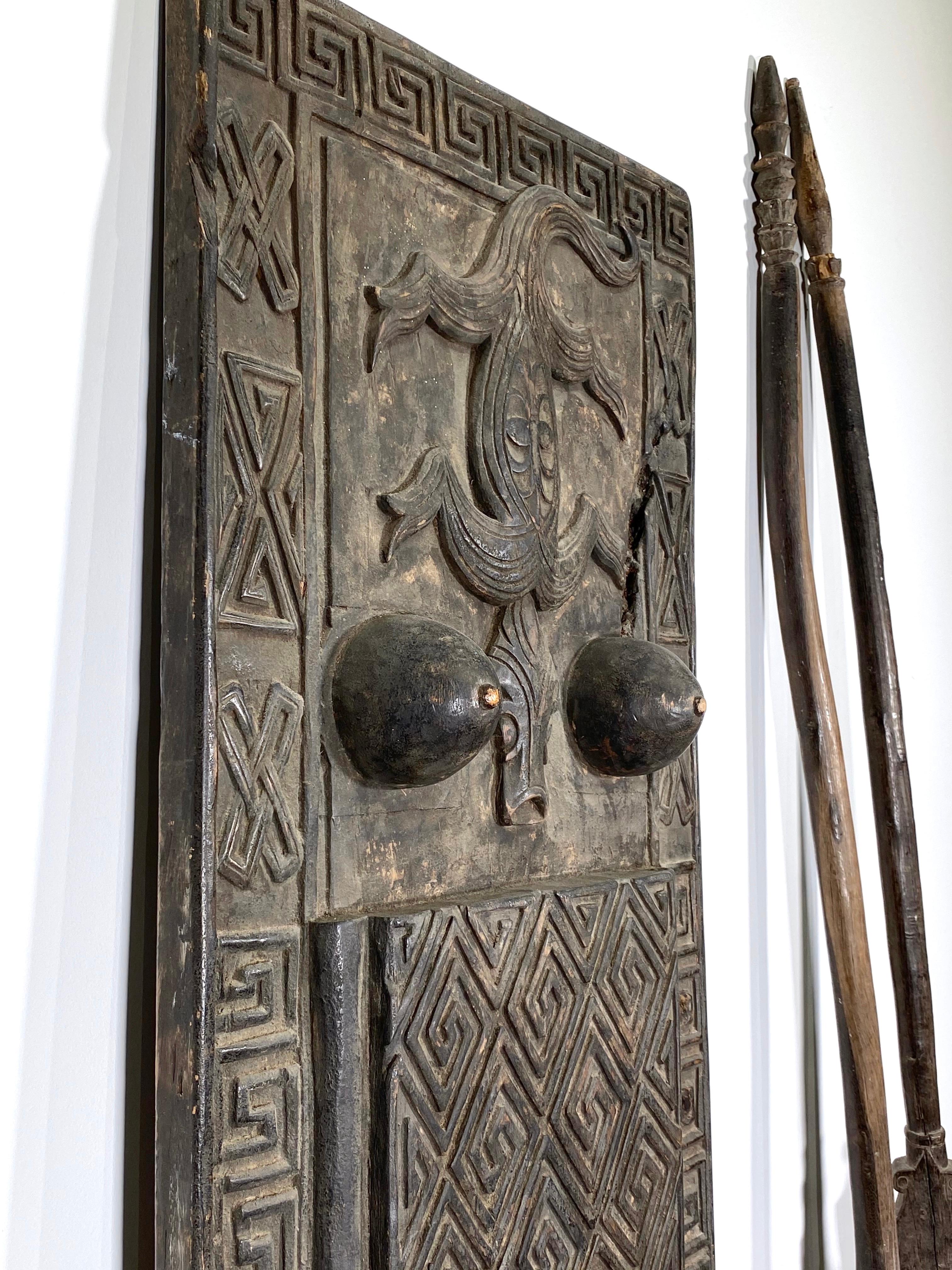 Indonesian Sunda Islands Sumbawa Sumba Tibor Iron Wood Shaman Dukun Guardian Door, Oceania For Sale