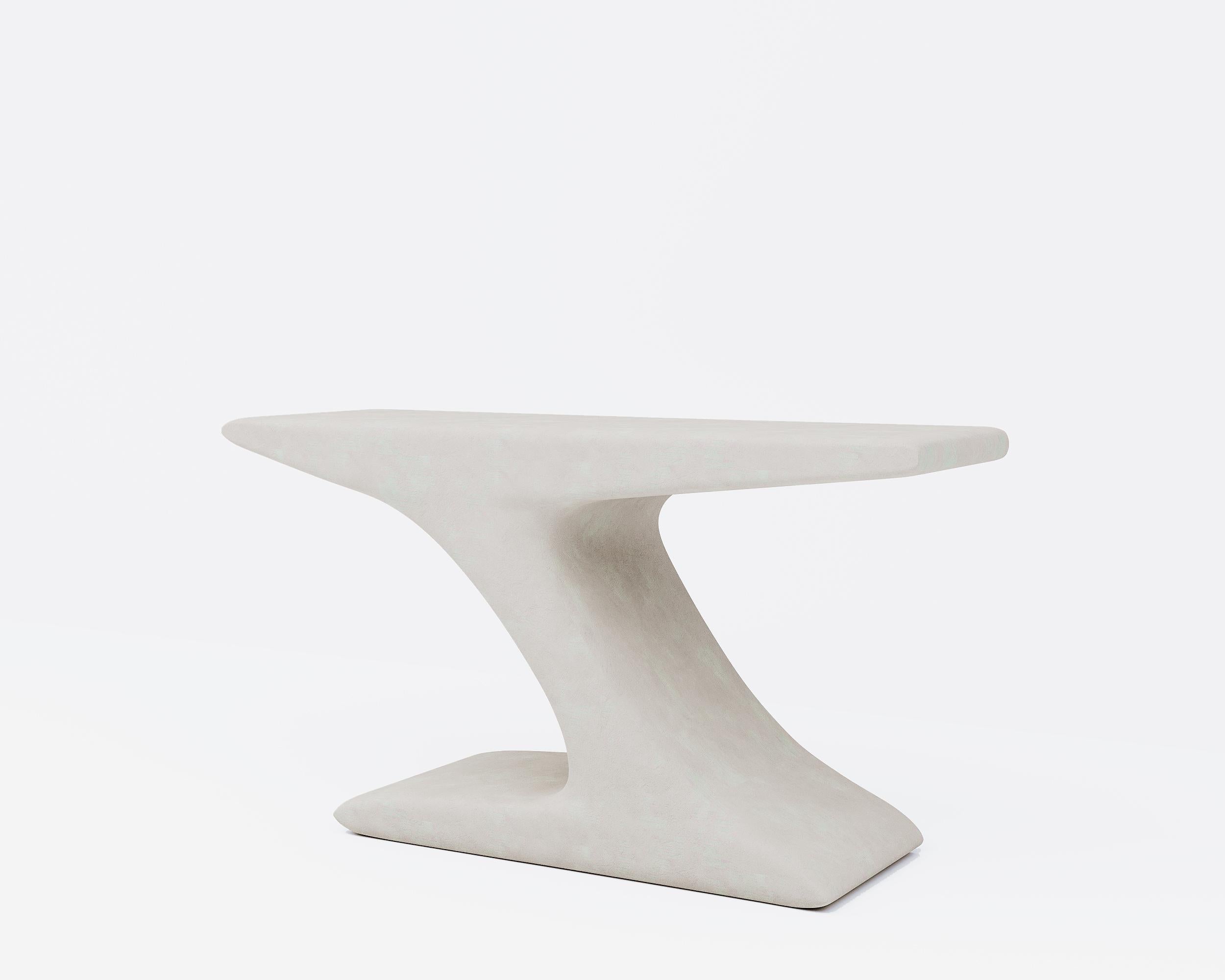 Hand-Crafted Sundar Concrete Console For Sale