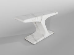 Sundar Console Table in Marble by Neal Aronowitz