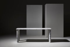 Sunday Console, White Legs White Top, 200x50cm by J-B Souletie for La Chance