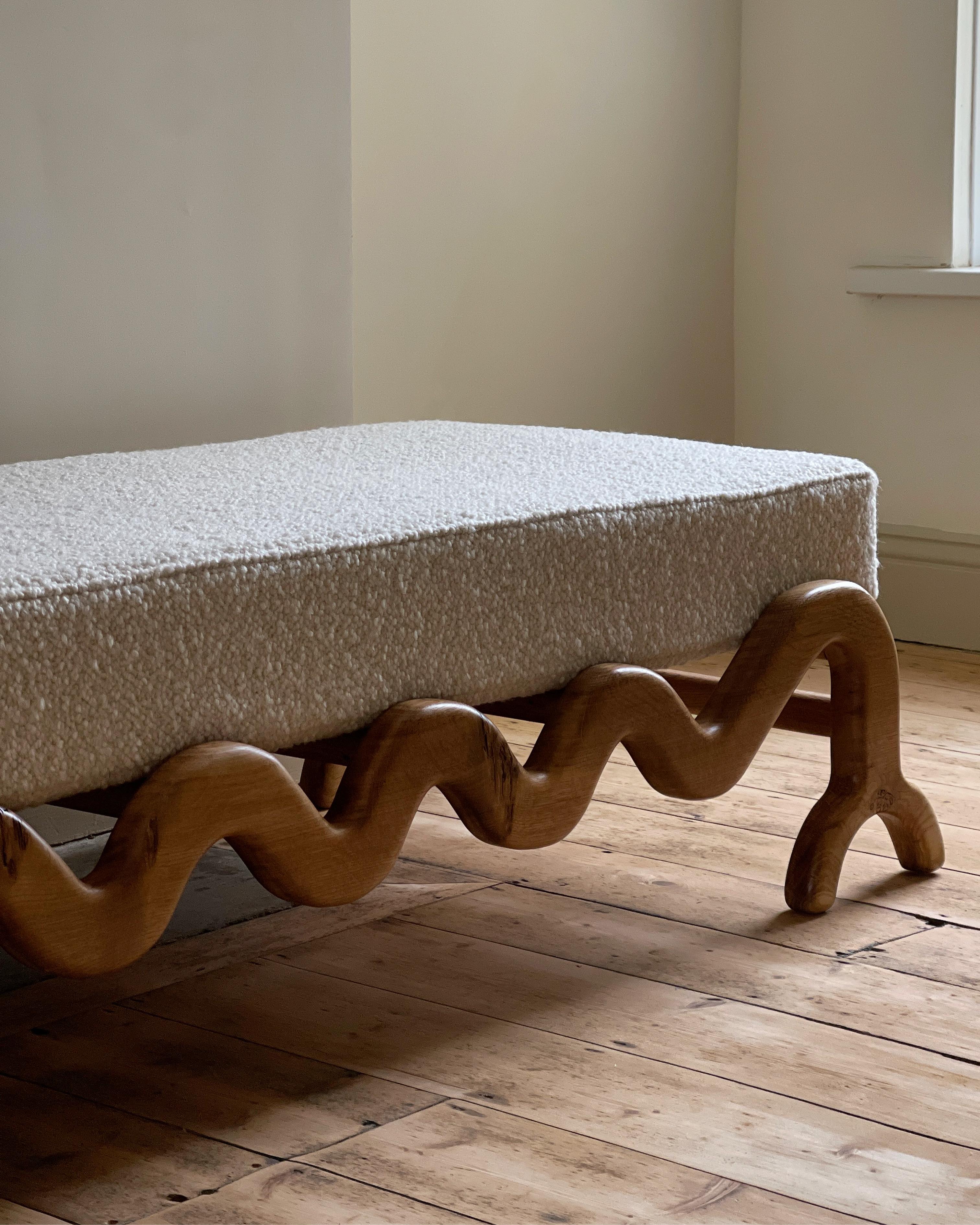 Daybed Sunday Roble y Boucle ancho Moderno de mediados de siglo en venta
