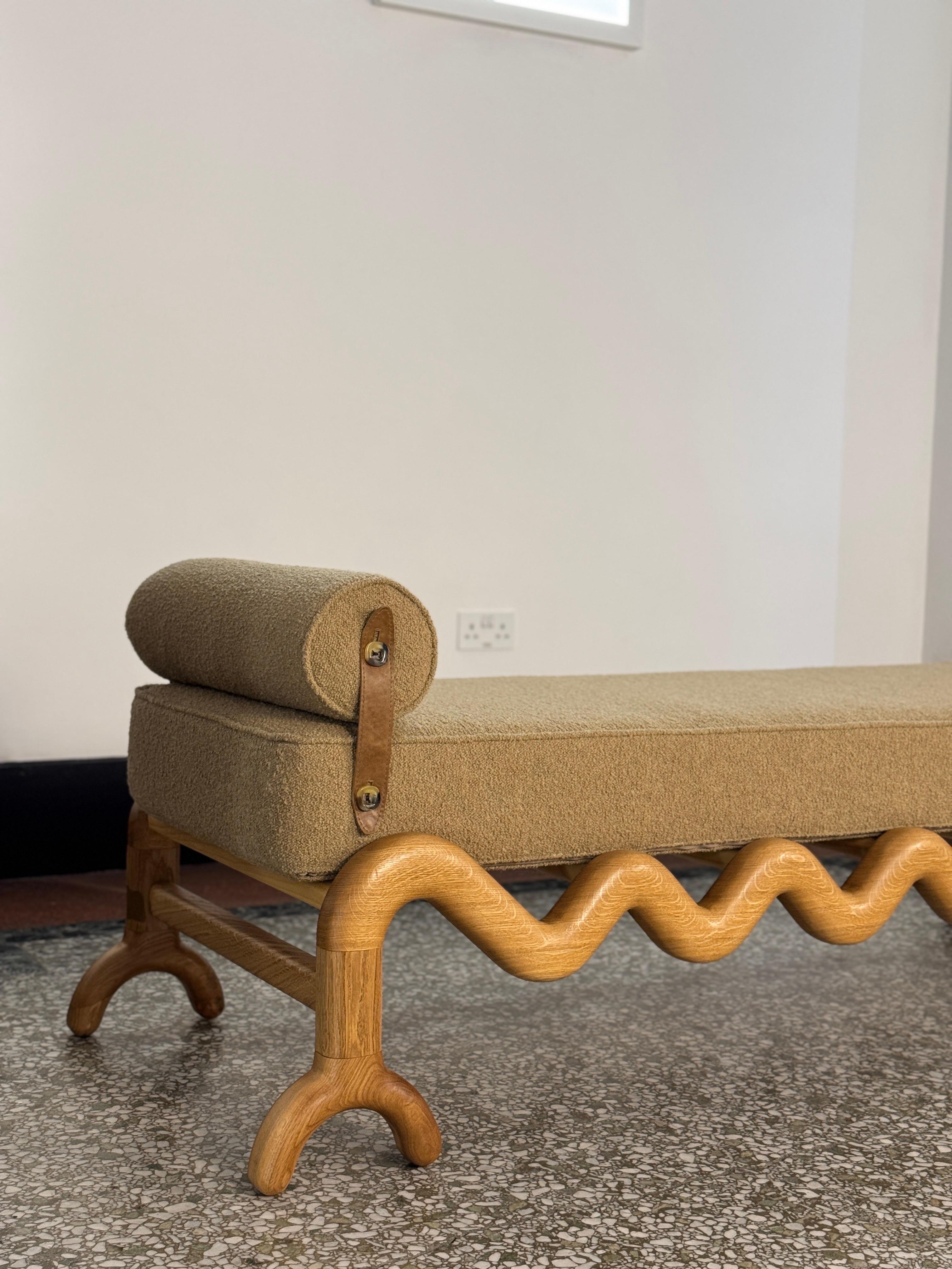 Sunday daybed Roble y marrón Boucle Británico en venta
