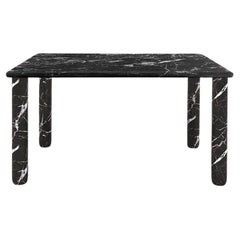 Sunday Dinner Table Black Marble Top Black Marble Legs By La Chance