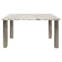 Sunday Dinner Table White Marble Top Green Marble Legs By La Chance