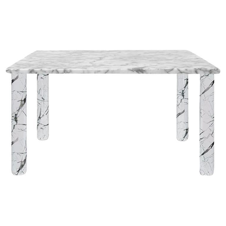 Sunday Dinner Table White Marble Top White Marble Legs By La Chance For Sale