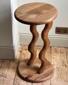 Custom Oak Side Table by Fosfeen Handcrafted, Made-to-Order