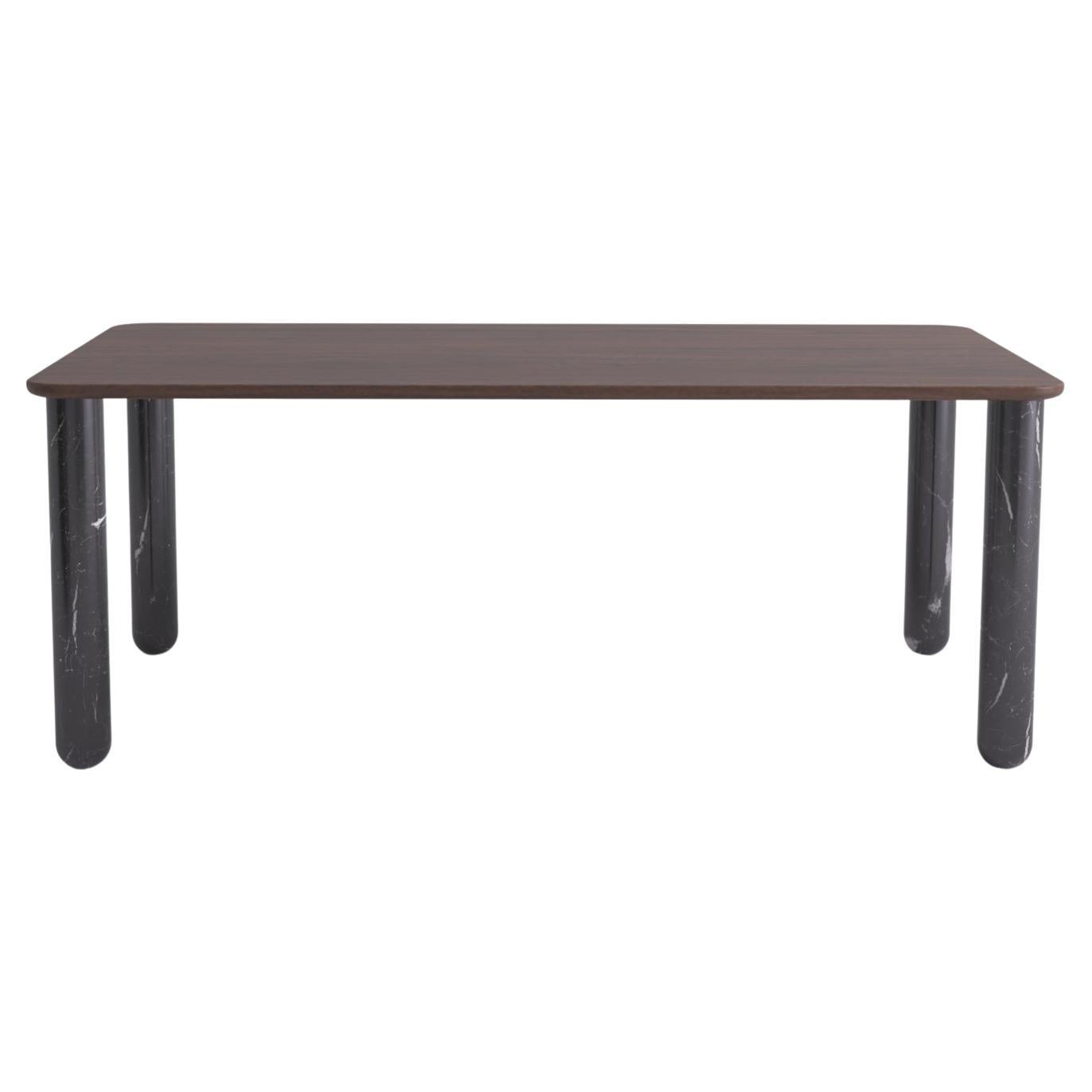 Sunday Table - Black Legs Walnut Top, by J-B Souletie for La Chance