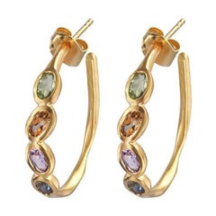 Sundazed Hoop Earrings in 14K Gold