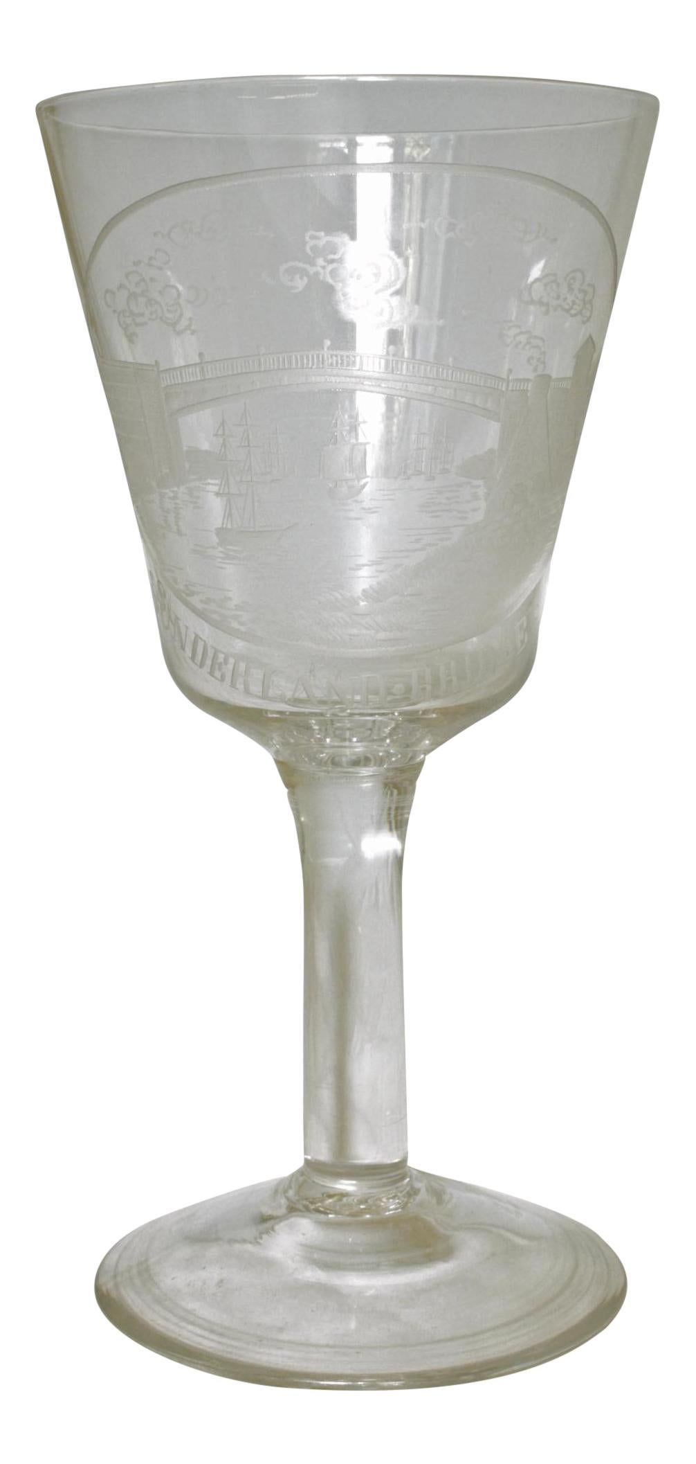 An early 19th century tall goblet, 