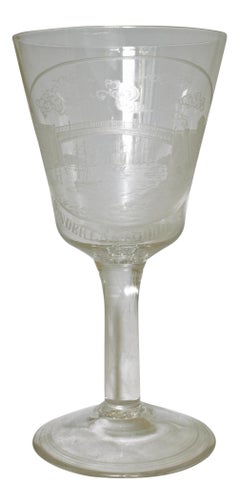 "Sunderland Bridge" Engraved Tall Goblet