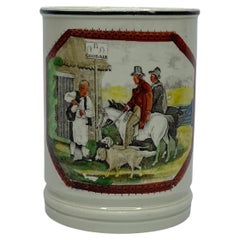 Sunderland Dixon Austin & Co. Pottery Creamware Frog Mug, ‘Good Ale’, C. 1815