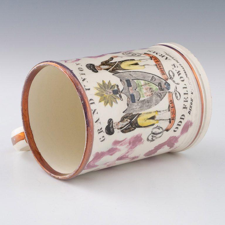 Sunderland Lüsterkrug Grand Union Oddfellows Arms Dixon und Co um 1815 (Wedgwoodware) im Angebot
