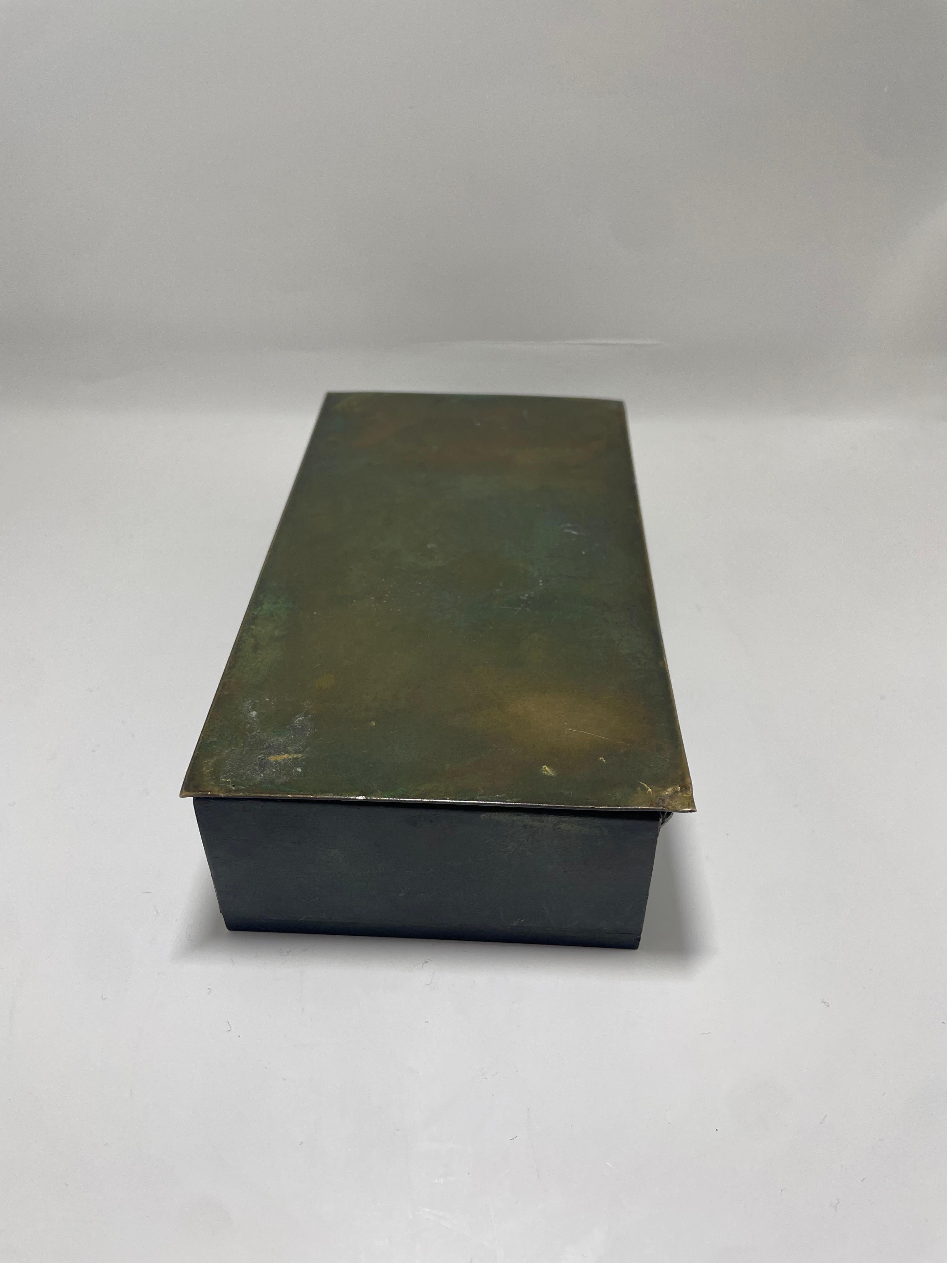 Art Deco Mid-Century Modern Bronze Lidded Box by Sune Bäckström, Sweden, 1930s For Sale