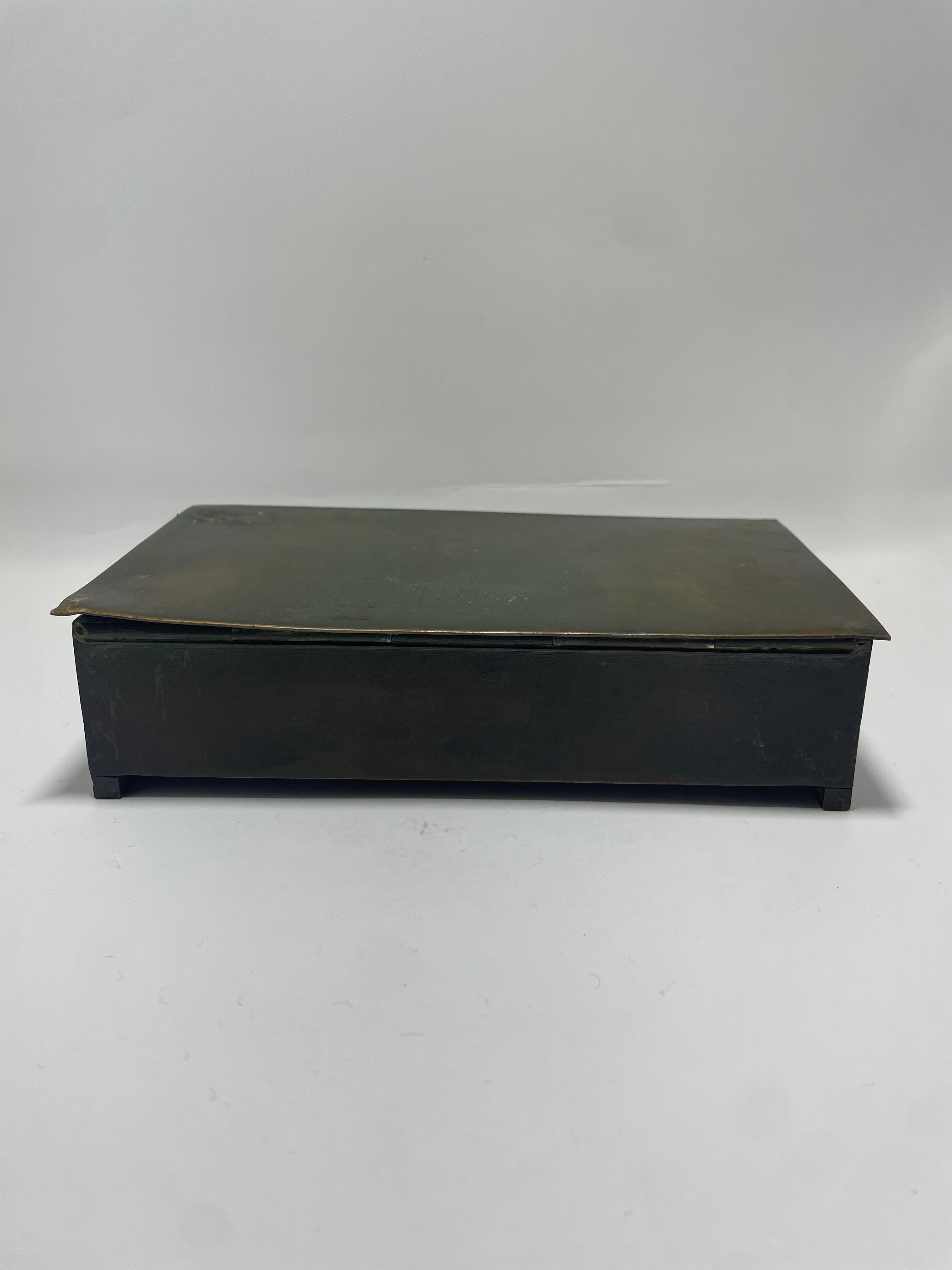 Swedish Mid-Century Modern Bronze Lidded Box by Sune Bäckström, Sweden, 1930s For Sale