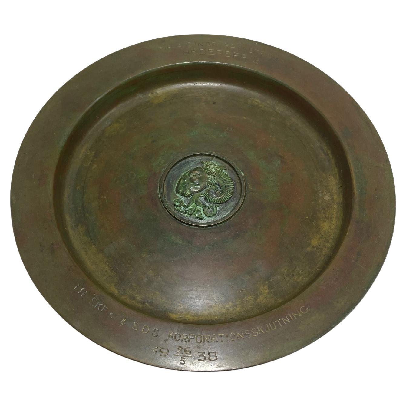 Sune Bäckström - Massive bronze plate