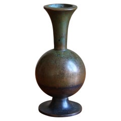 Sune Bäckström, Small Vase, Patinated Bronze, Sweden, 1930s