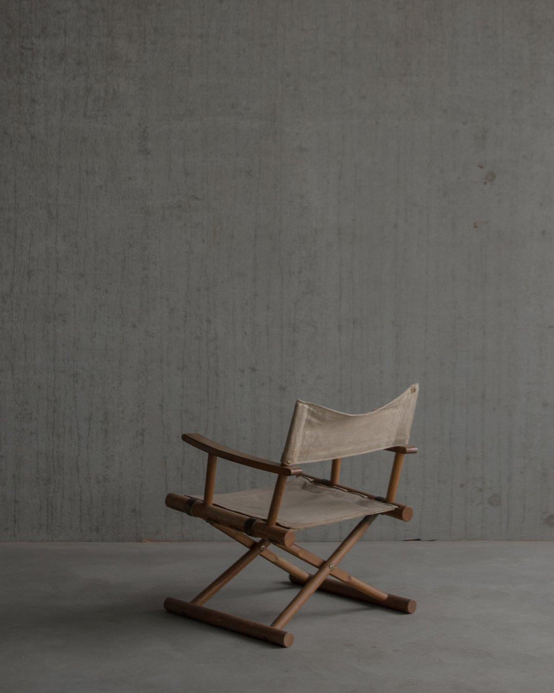 Metal Sune Lindström, Nordiska Kompaniet, Trivia, Safari Chair in Canvas Linen For Sale