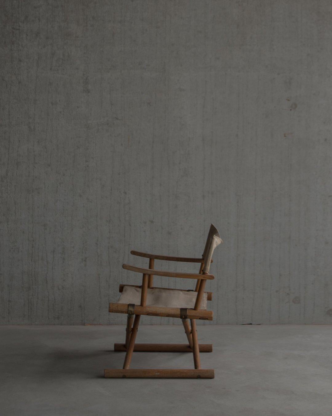 Sune Lindström, Nordiska Kompaniet, Trivia, Safari Chair in Canvas Linen For Sale 2