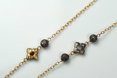 Blue Sapphire Hamsa Sterling Silver and 18 Karat Gold Dogtag Necklace  SUNEERA