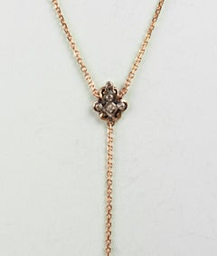 14 K Rose Gold Vintage inspired Y- Necklace SUNEERA