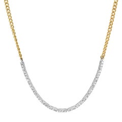 Sunflower 14K (or 18k upon request) Yellow Gold Diamond Pendant Necklace