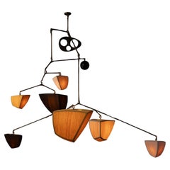 Sunflower 9 V2.1 / Bamboo & Brass Chandelier Handmade by Andrea Claire Studio