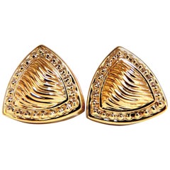 Sunflower Blossom Clip-On Earring Omega 14 Karat