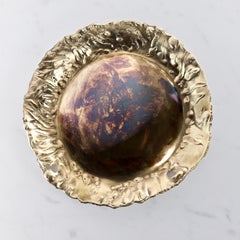 Hand-Sculpted Brass Sunflower Bowl - Contemporary Art by Samuel Costantini
