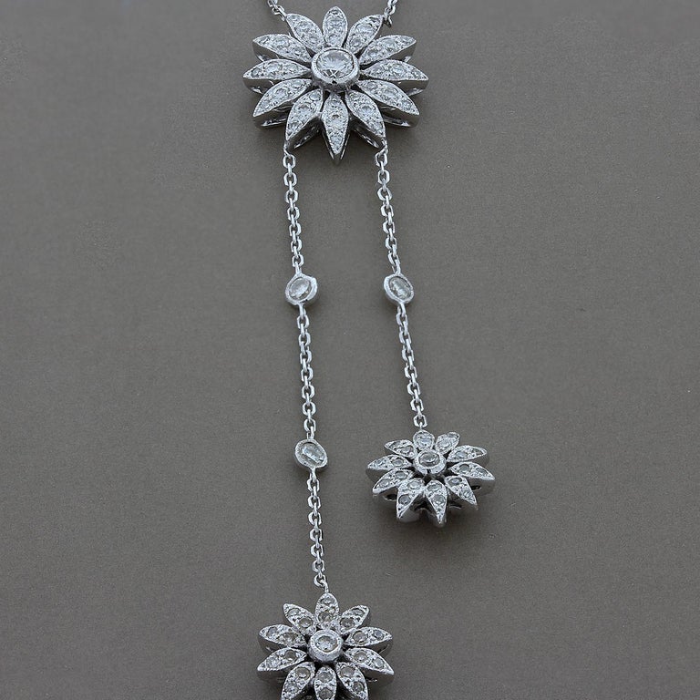 Sunflower Diamond by The Yard Gold Necklace For Sale at 1stDibs
