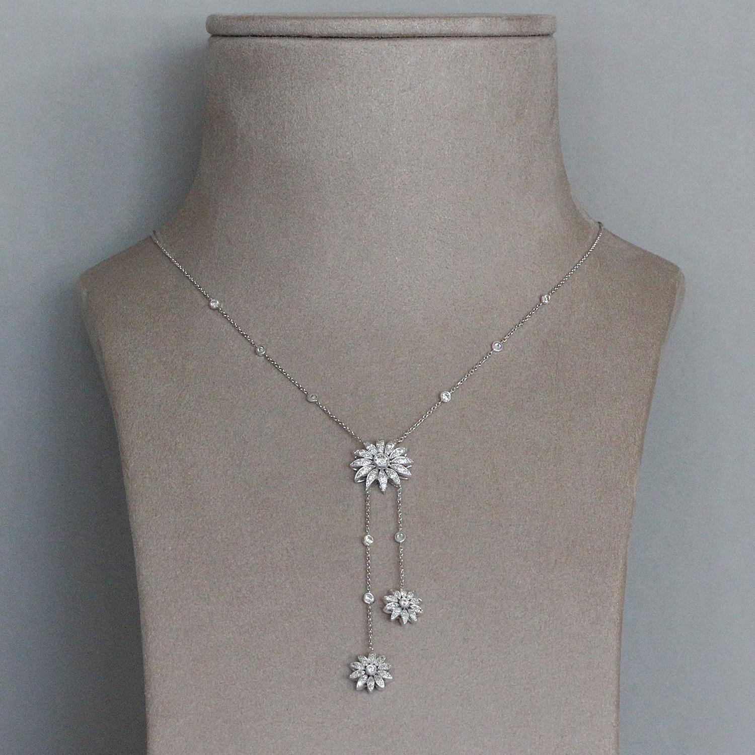 Sunflower Diamond by The Yard Gold Necklace In New Condition For Sale In Beverly Hills, CA