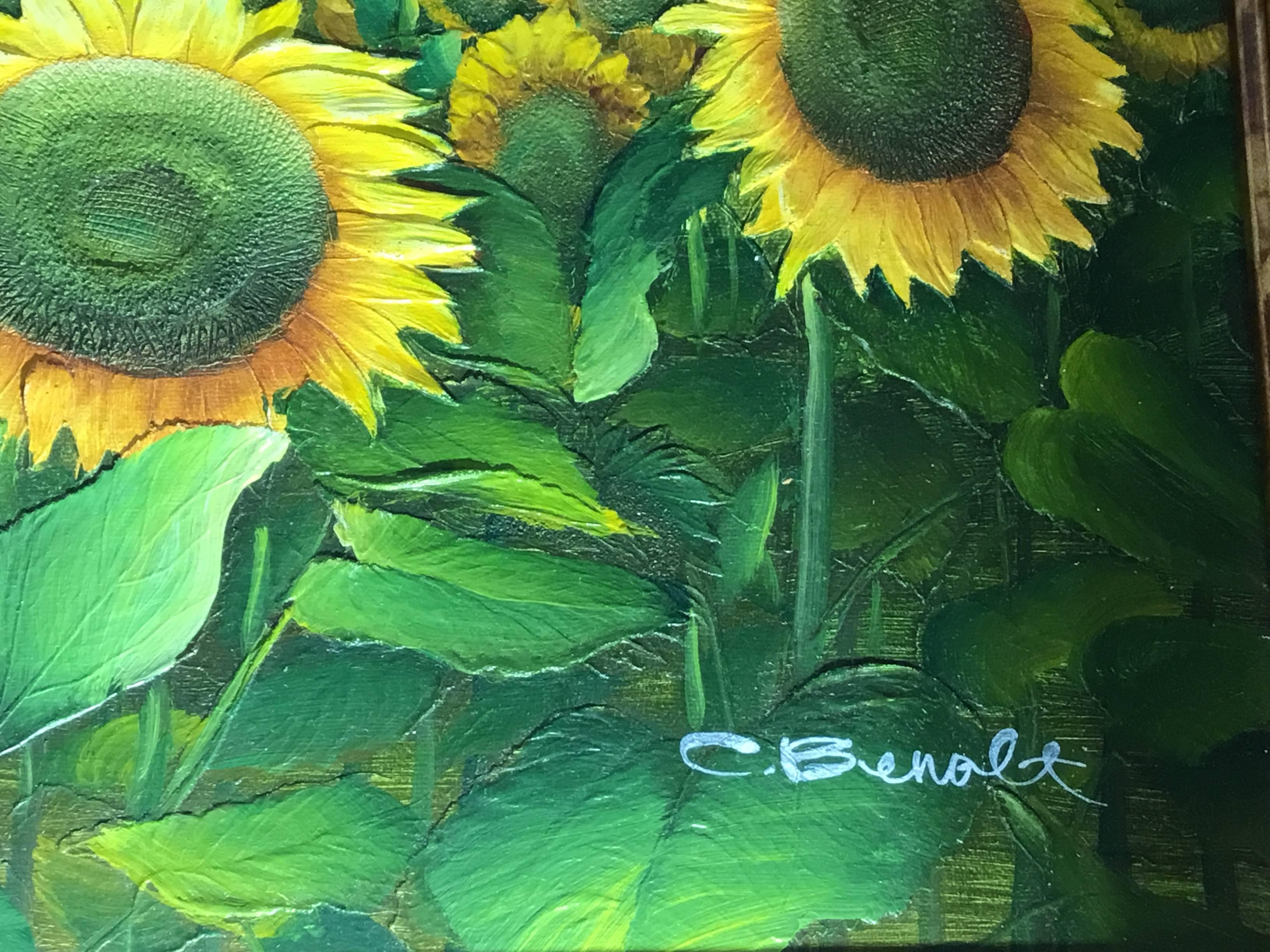 Sunflower Field Oil Painting on Canvas 3
