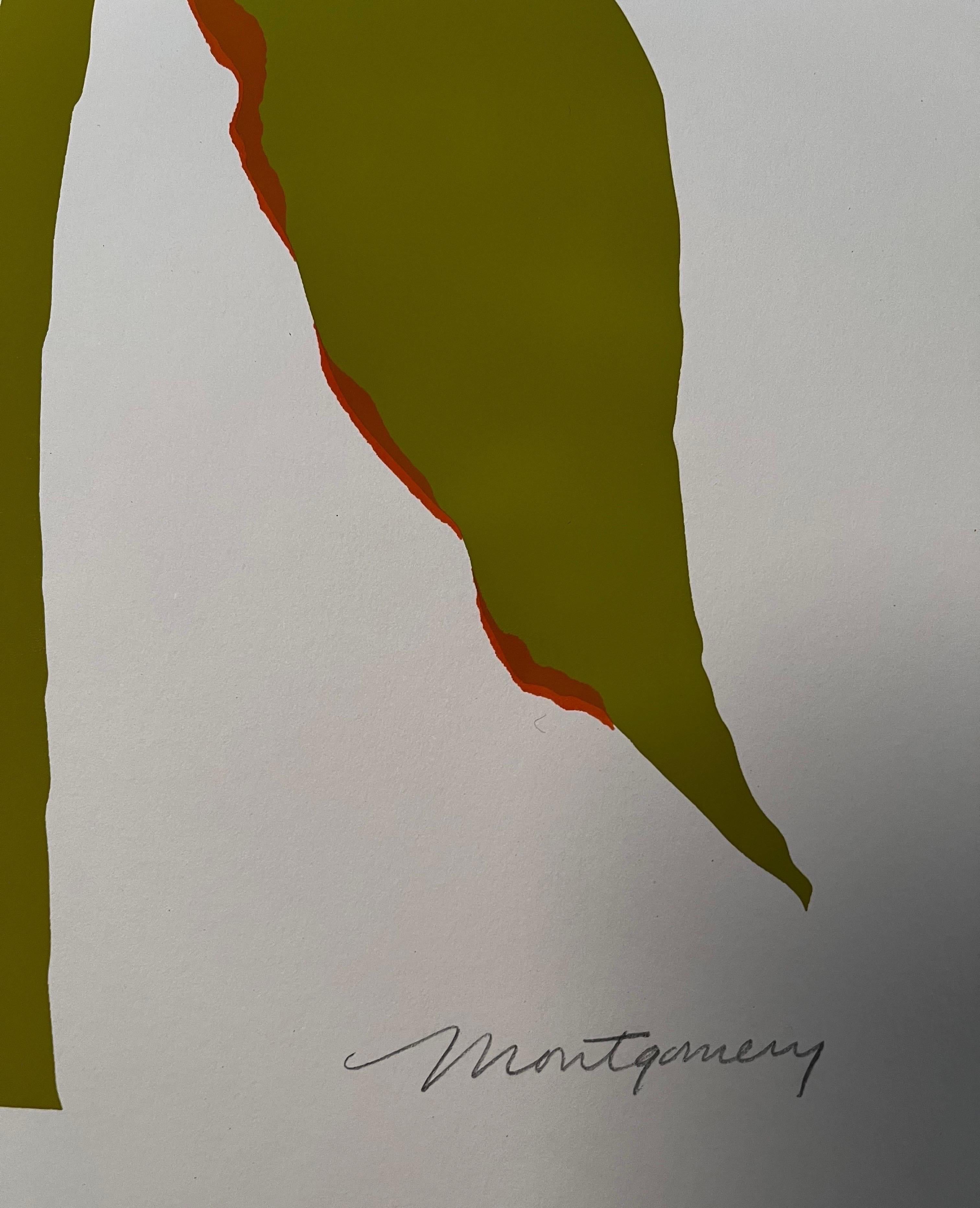 Late 20th Century Sunflower Lithograph Signed Montgomery For Sale