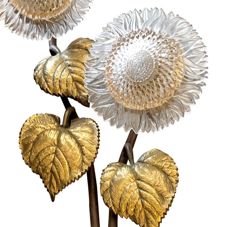 Maison Charles Paire d'Appliques Tournesol Design 1970