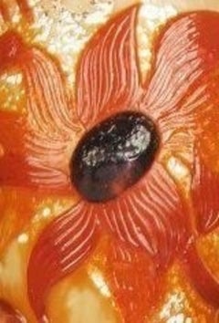 Sunflowers, by Emile Gallé, Signed, Provenance Sotheby's New York