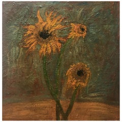 Sunflowers Oil Painting by Barbara Dodge