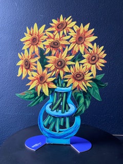 Girasoles - Florero escultórico de metal de David Gerstein