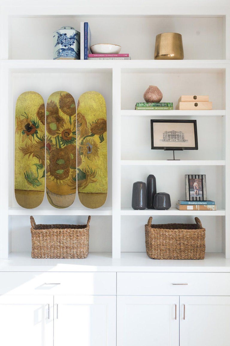 The Skateroom with the Van Gogh Museum
set of three skateboard decks
7-ply Canadian Maplewood with screenprint
Measures: each: 31 H x 8 inches
approx. 31 H x 24 inches when installed
mounting hardware included
open edition (screen-printed