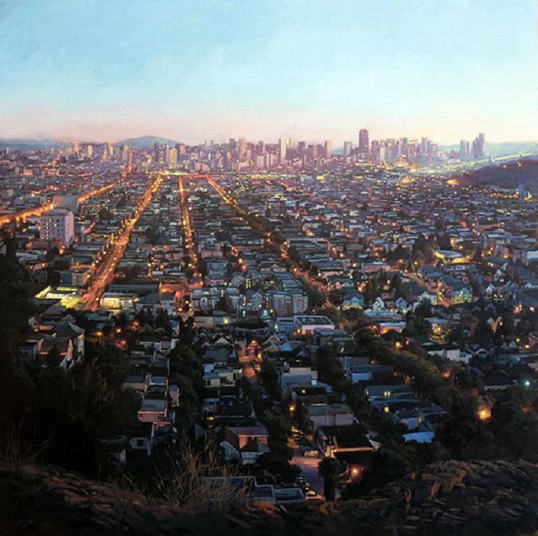 Sung Eun Kim Landscape Painting - Early Morning of San Francisco