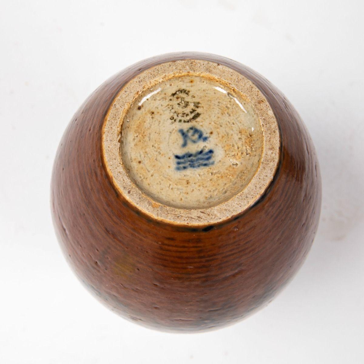 20ième siècle Vase en grès émaillé Sung par Kresten Bloch pour Royal Copenhagen en vente