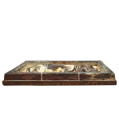 Royal Copenhagen Sung Glazed Wall Relief Of Hippo By Jeanne Grut