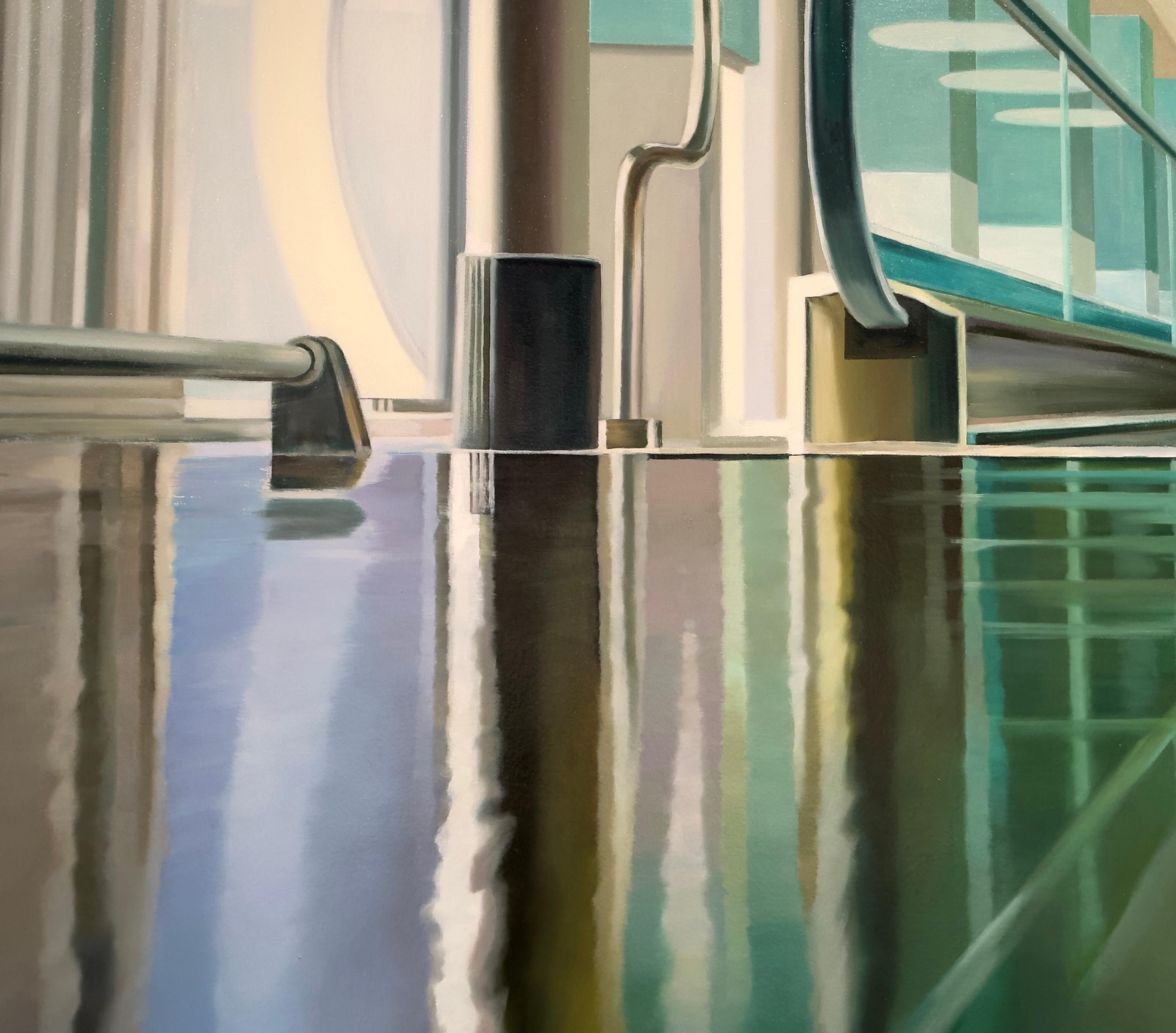 MOVING WALKWAY - Realismo, Contemporaneo, Pittura a olio 1