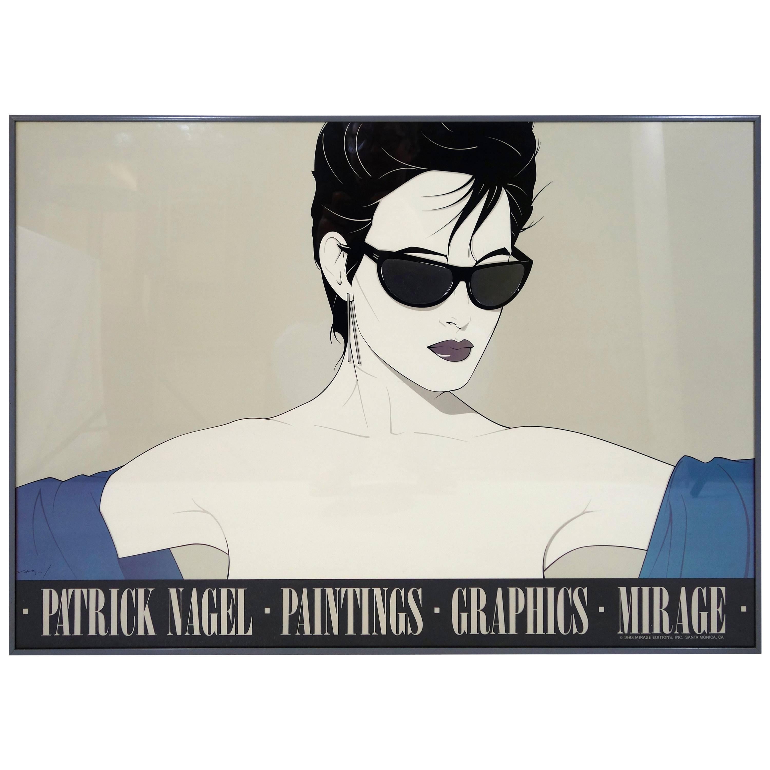 "Sonnenbrille (Schwarz)" Poster von Patrick Nagel für Mirage Editions