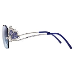 Sunglasses Gold 18KT White Diamonds Hand Decorated with Micromosaic Technique